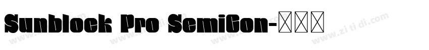 Sunblock Pro SemiCon字体转换